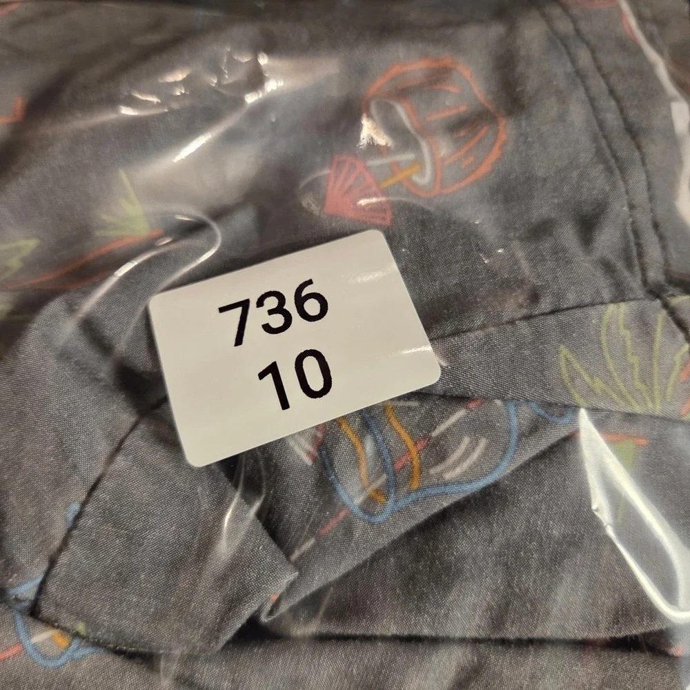 GoodFellow & Co Swim Trunks Mens XL Grey Flamingo Tropical Neon Print Beach Pool